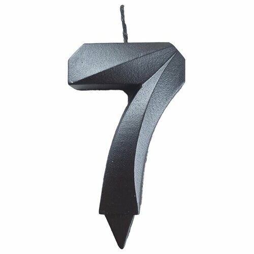 Свеча -цифра 7 Грань черный жемчуг 7 см 283₽