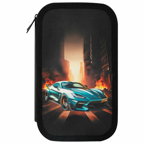 Пенал Юнландия 3 отделения картон с эффектом soft-touch 19х11 см Beware 272268 993₽