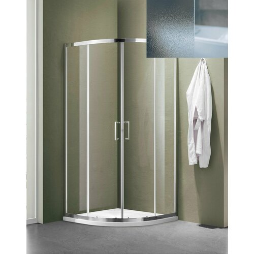Душевое ограждение SANTREK AQUA Lea-R-900-G-Chrome 9009001850 Радиус стекло Грейп 5мм профиль Хром 26830₽