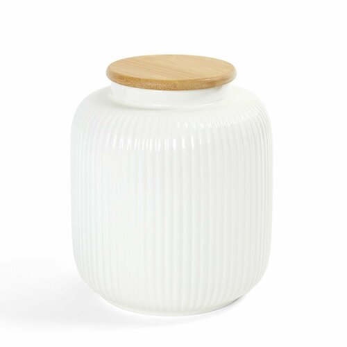 Банка для сыпучих продуктов Cloudy morning 12х12х135 см цв кремовыйкоричневый фарфорбамбук 1000 мл 1753₽