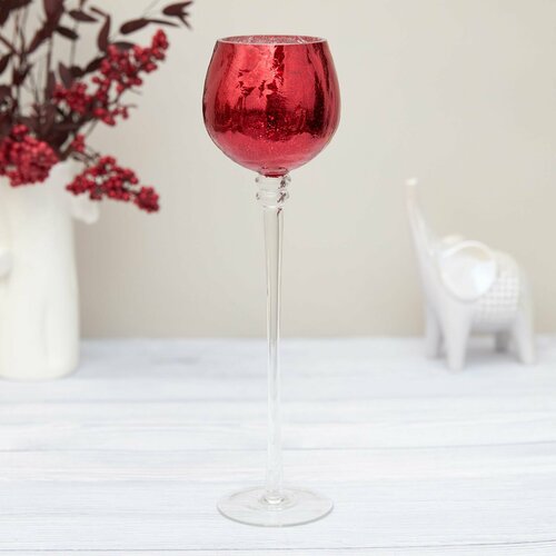 Подсвечник Ercolano 86х86х30 см цв красный стекло 1898₽