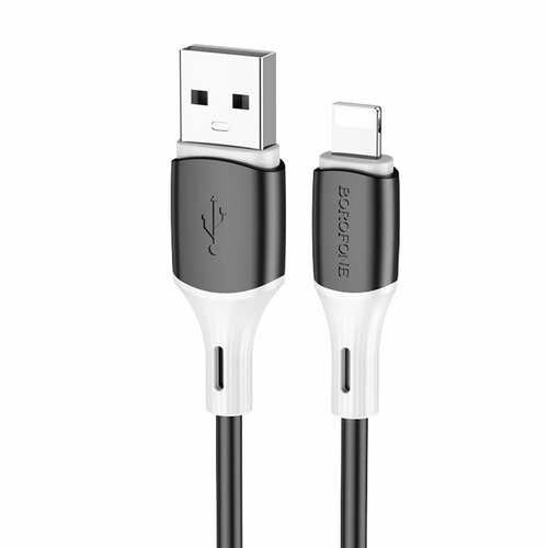 Кабель для зарядки iPhone 8pin lightning Borofone BX79 силикон черный 800₽