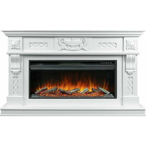 Каминокомплект Corsica - Матовый белый с очагом Vision 42 LOG LED 95980₽