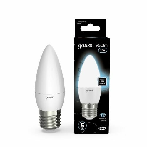 Светодиодная лампа Gauss LED Свеча E27 9.5W 950lm 4100К