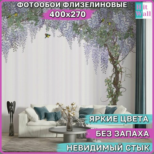 400х270 см 3D Фотообои цветы на лозе