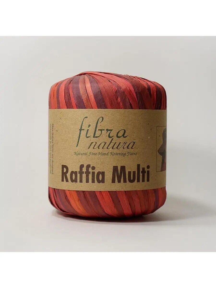 Пряжа Fibra Natura Raffia Multi 1 бобина цвет 117-02