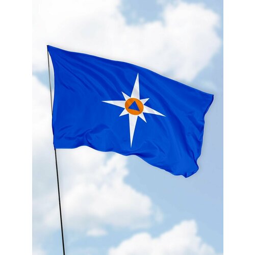 Флаг МЧС 90*135см белый