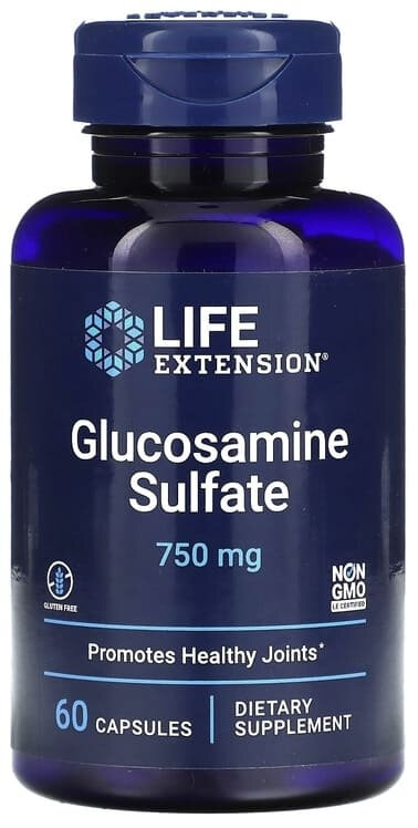 Life Extension Glucosamine Sulfate, Глюкозамин Сульфат 60 капсул