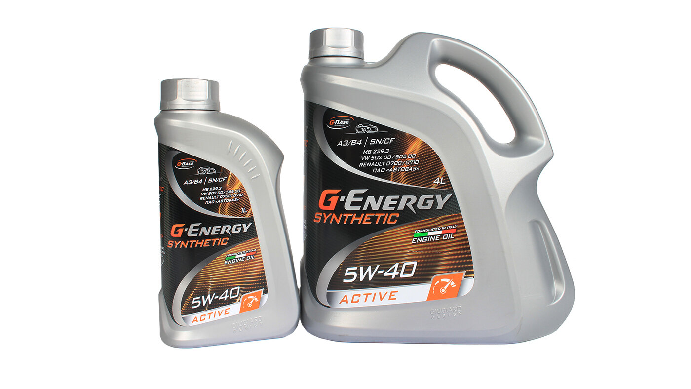 Синтетическое моторное масло G-Energy Synthetic Active 5W-40 5 л (4 л + 1 л), 5 л