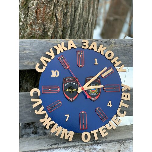 Часы мвд Золотой жук размер 35 цвет синий/золотистый