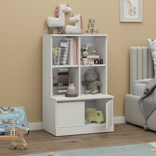 Стеллаж напольный Кео СТЖ-416 белый с полками для игрушек книг в детскую для спальни балкона 950х403х600 мм 5569₽