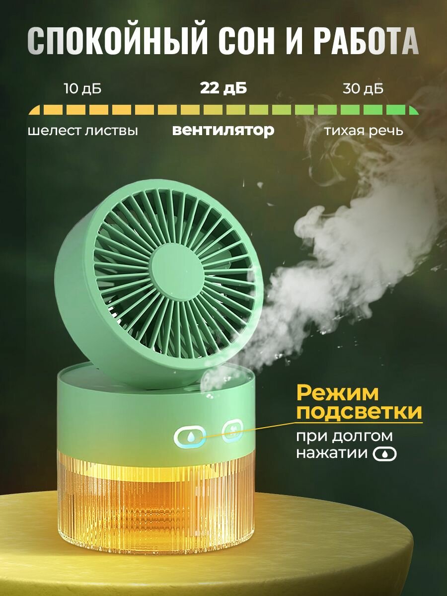 Вентилятор настольный с увлажнителем воздуха — фото 1