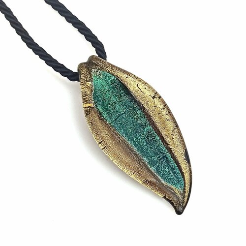 Подвеска arte di murano муранское стекло зеленый золотистый 1750₽