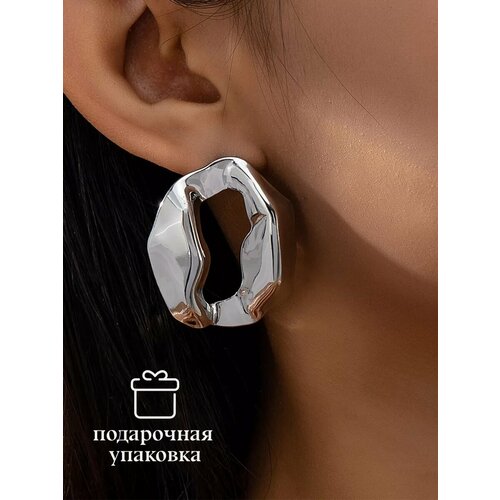 Серьги пусеты MAGIXX, серый