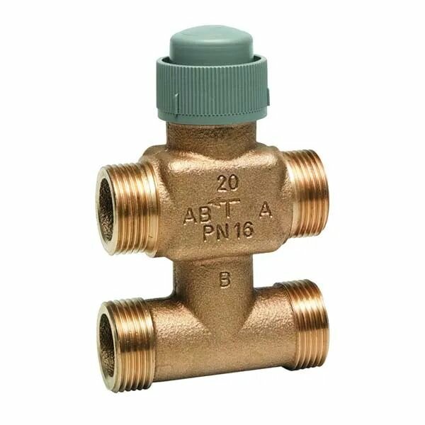 фото Honeywell V5833C4011 3-х ходовой линейный клапан с байпасом, PN16, 3/4", Kvs 2.5, DN15/20, V5833C, Ход штока 2,5 мм