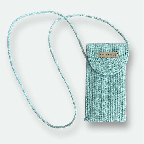 Сумка кросс-боди KNIT KNOT, фактура рельефная, мятный
