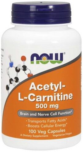 NOW Foods Acetyl-L-Carnitine 500 мг 100 капсул