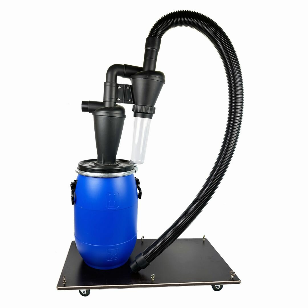 Циклон двойной фильтрацией, П30л, Шланг с фитингами 1,5м + Тележка