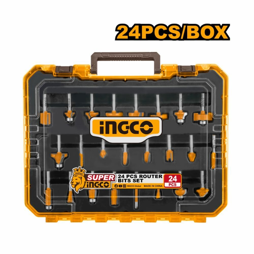 Набор фрез 12 мм 24 шт INGCO AKRT24122 INDUSTRIAL