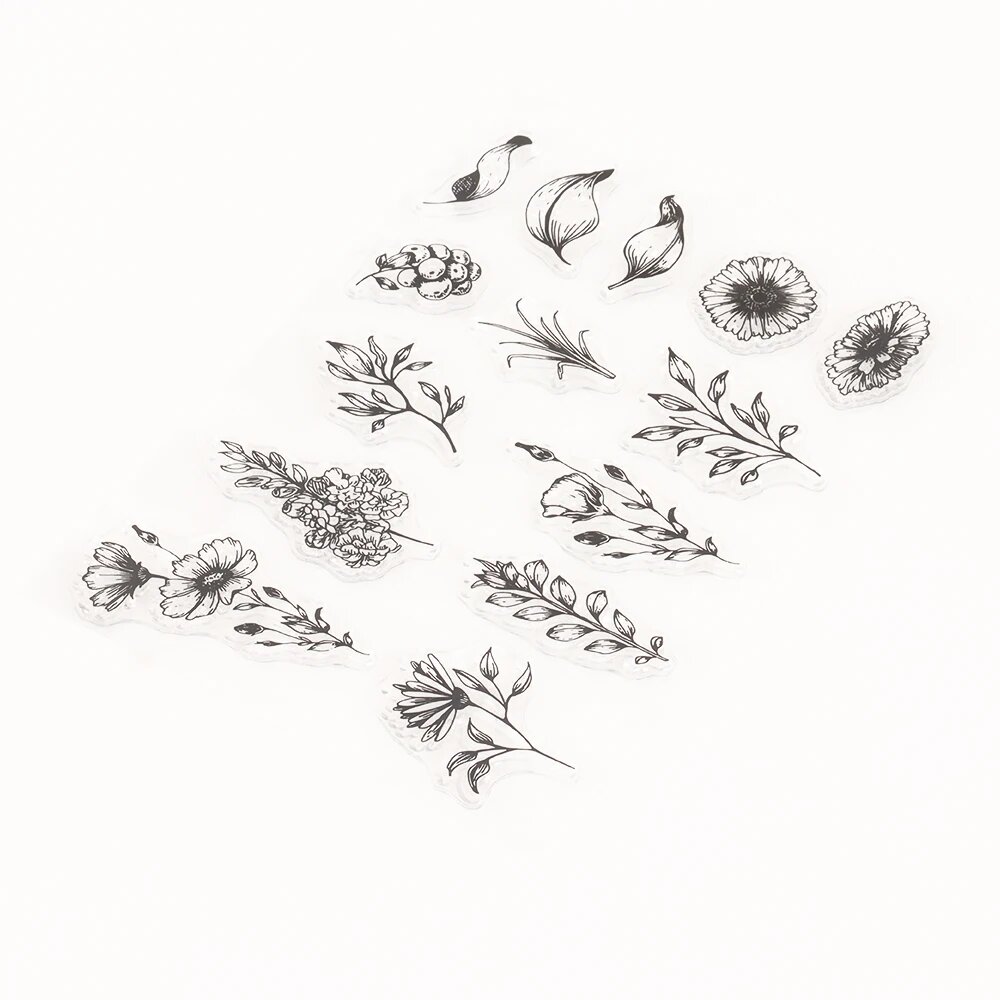 Силиконовый штамп с растениями 1 шт.