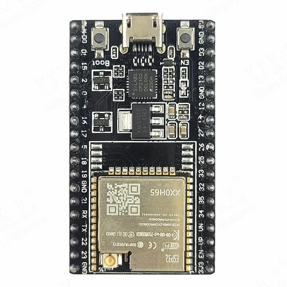 Плата разработки ESP32 DevKitC с портом ESP32WROOM-32U Wi-Fi модуль USB Micro Type-C 38PIN ESP32 CP2102, 32U TYPE-C