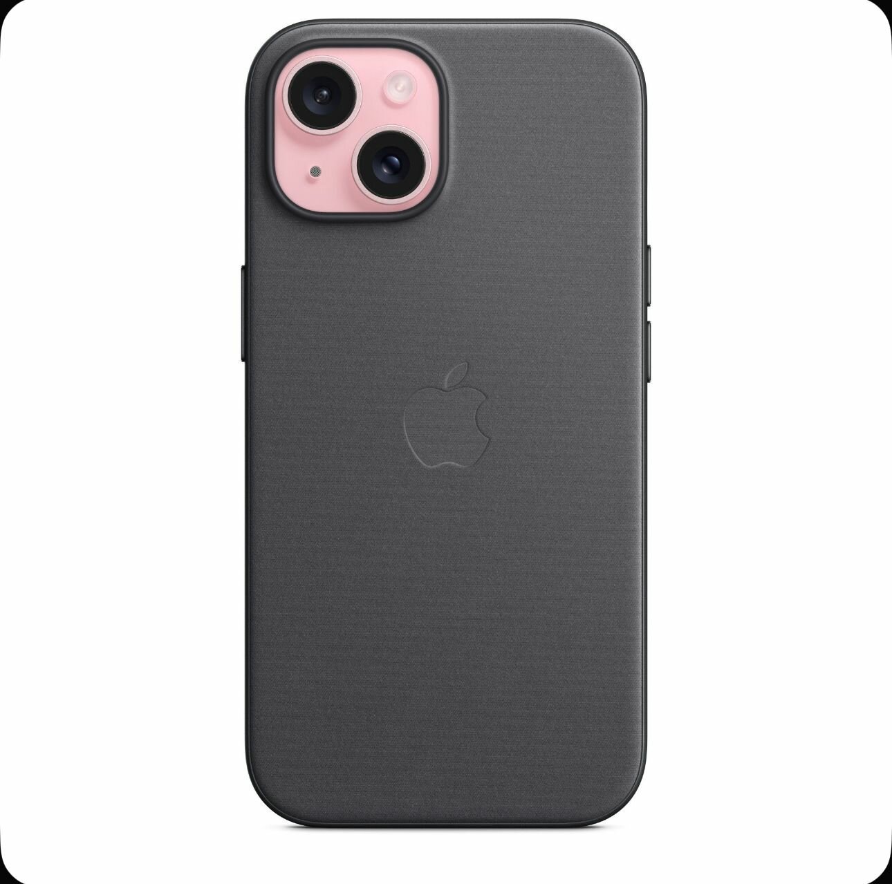 Чехол для iPhone 15 FineWoven Case with Magsafe Black / черный из ткани — фото 1
