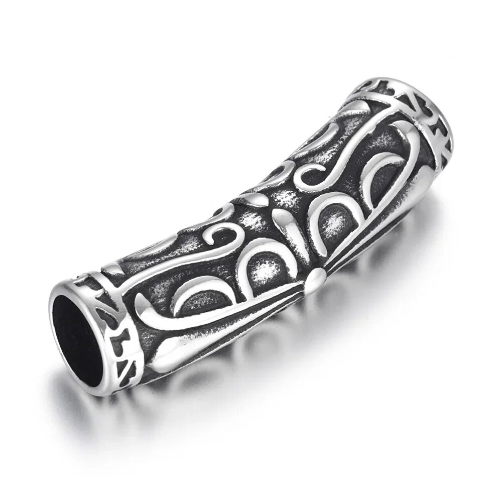 Бусины EMBLAASK нержавеющая сталь череп король змея 6мм hole 6mm