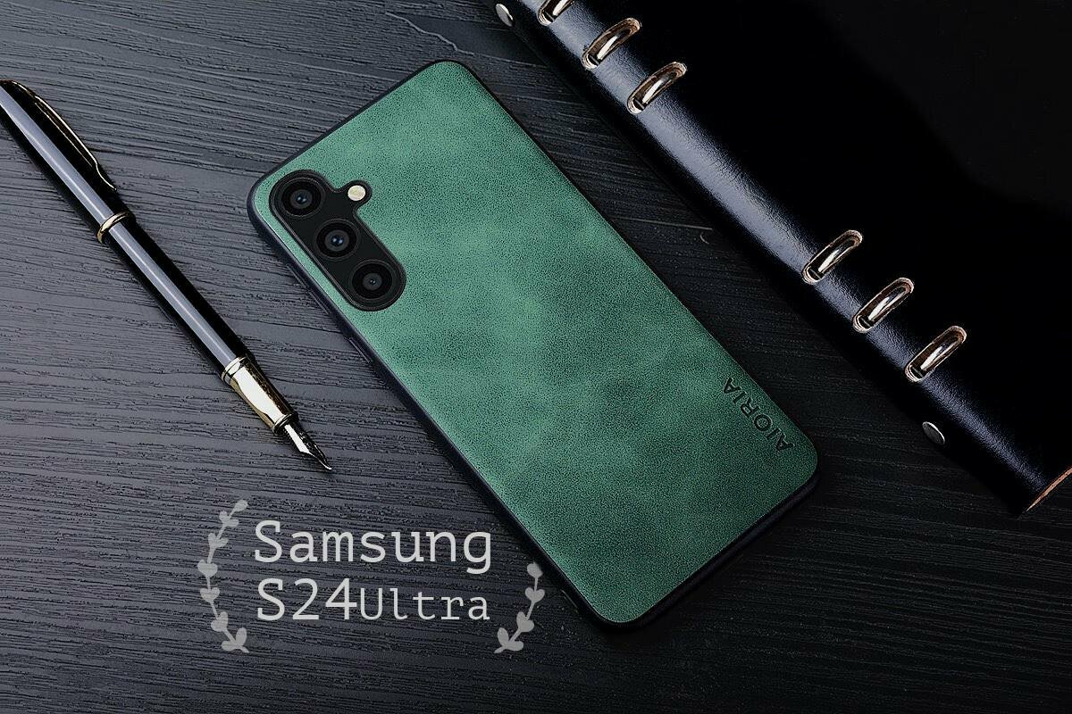 Чехол на Samsung S24 Ultra зеленый- Чехол самсунг S24 ультра зеленый