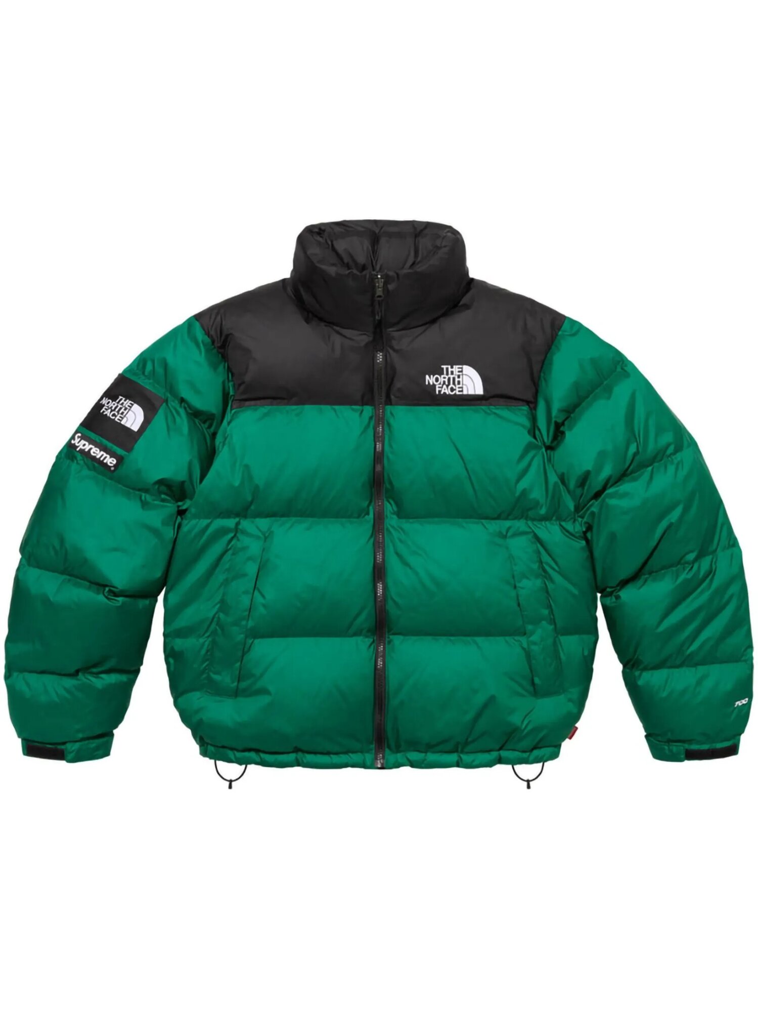 Пуховик Supreme x The North Face Nuptse, размер S, зелёный
