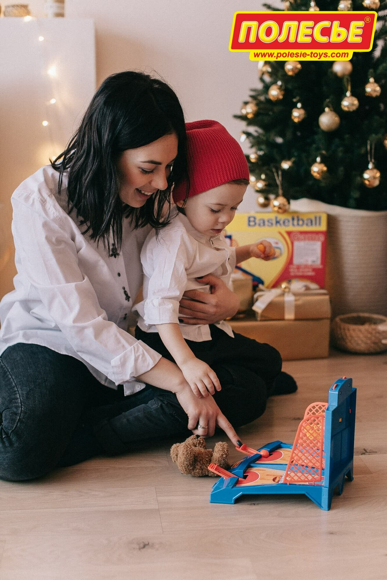 Игра Полесье "Баскетбол", для 2 игроков, мяч в комплекте, пластик — фото 1