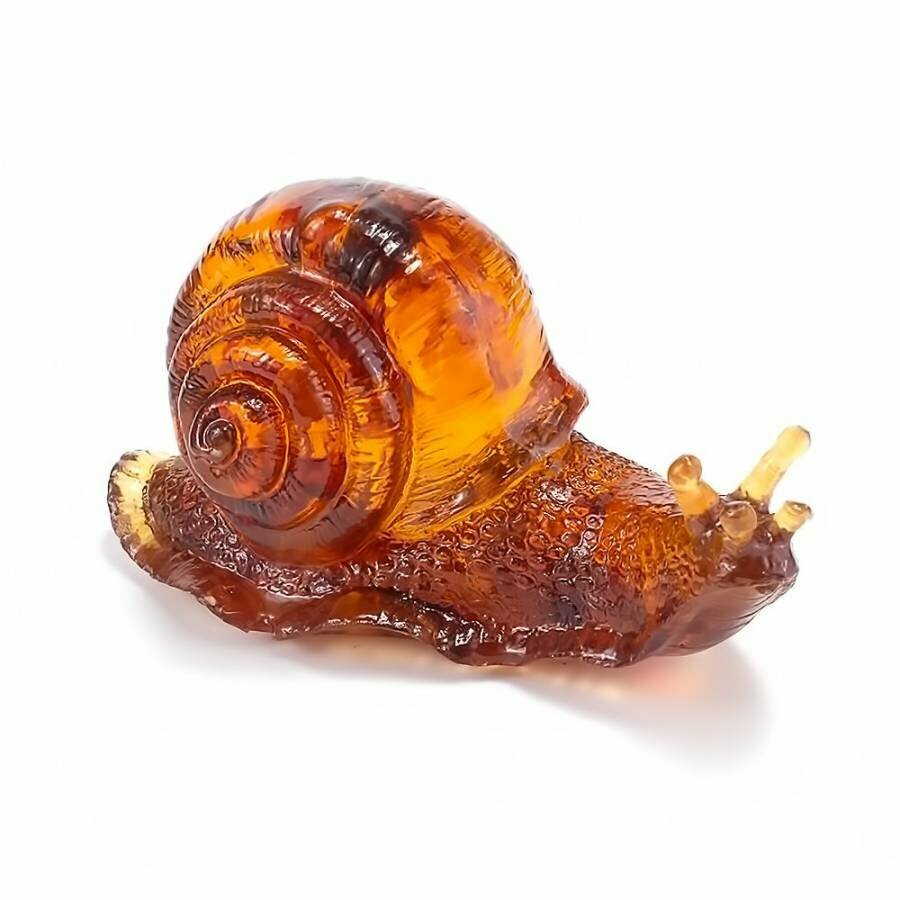 Сувенирная фигурка из натурального янтаря "Улитка"