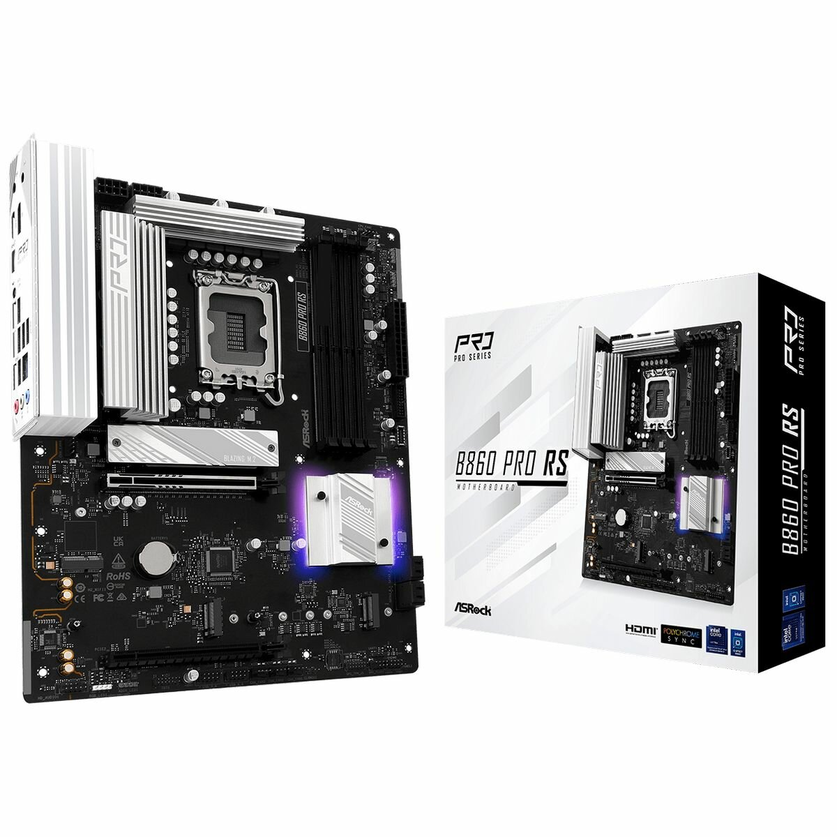Материнская плата ASRock B860 PRO RS, LGA1851, Intel B860, ATX, RTL (B860 PRO RS)