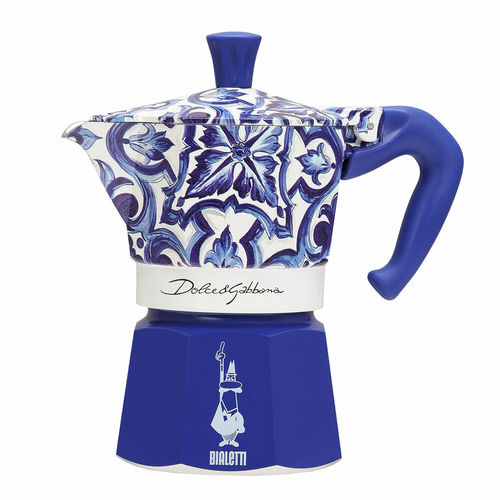 Гейзерная кофеварка Bialetti Moka Express Dolce&Gabbana Blu Mediterraneo 5345