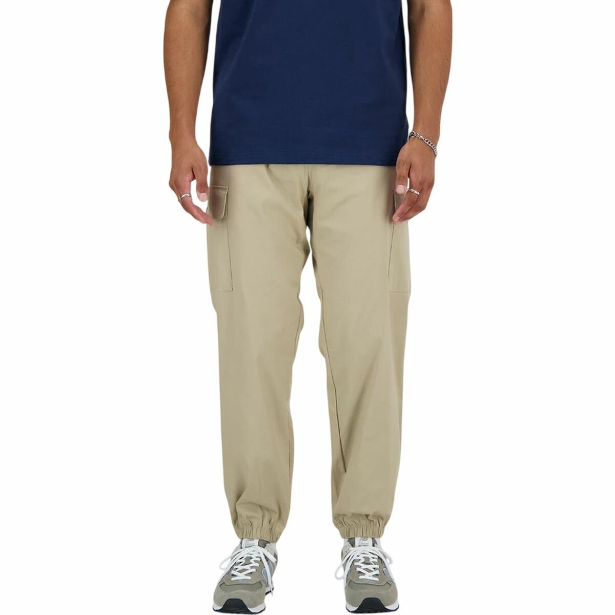 Брюки спортивные New Balance Twill Cargo Jogger, размер M, бежевый