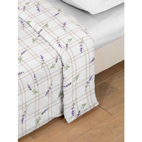 Пододеяльник 1,5 спальный на молнии 215х145 Cozy Home, пододеяльник перкаль Lavender Field Serafina