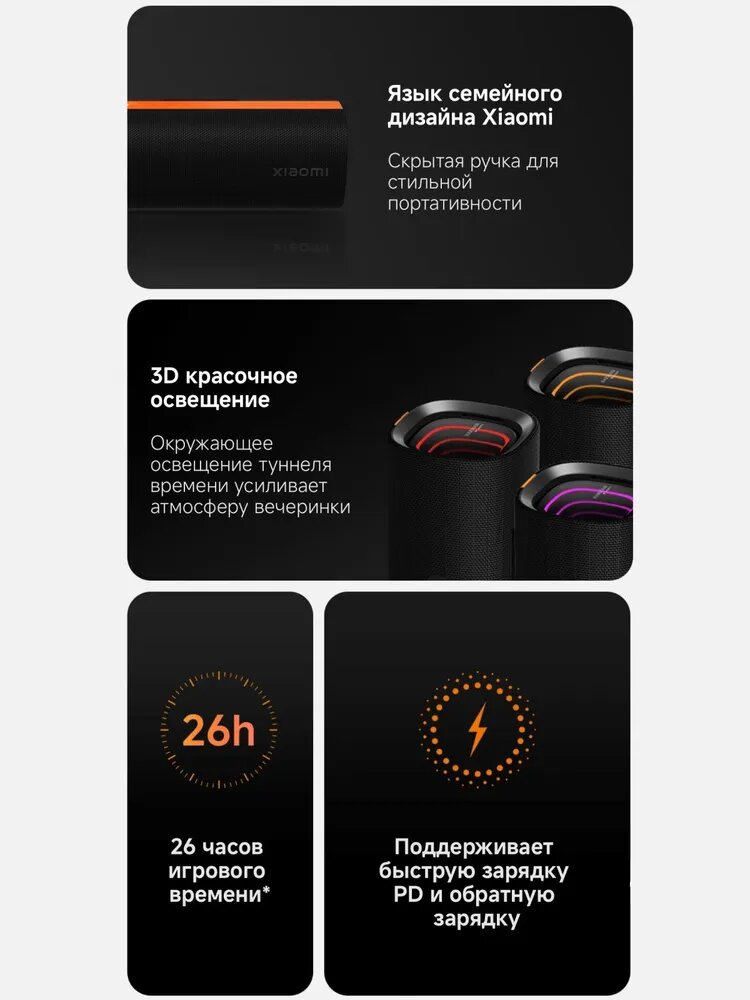 Портативная Bluetooth-колонка Xiaomi Sound Party 50W, черная (MDZ-39-DB) — фото 1