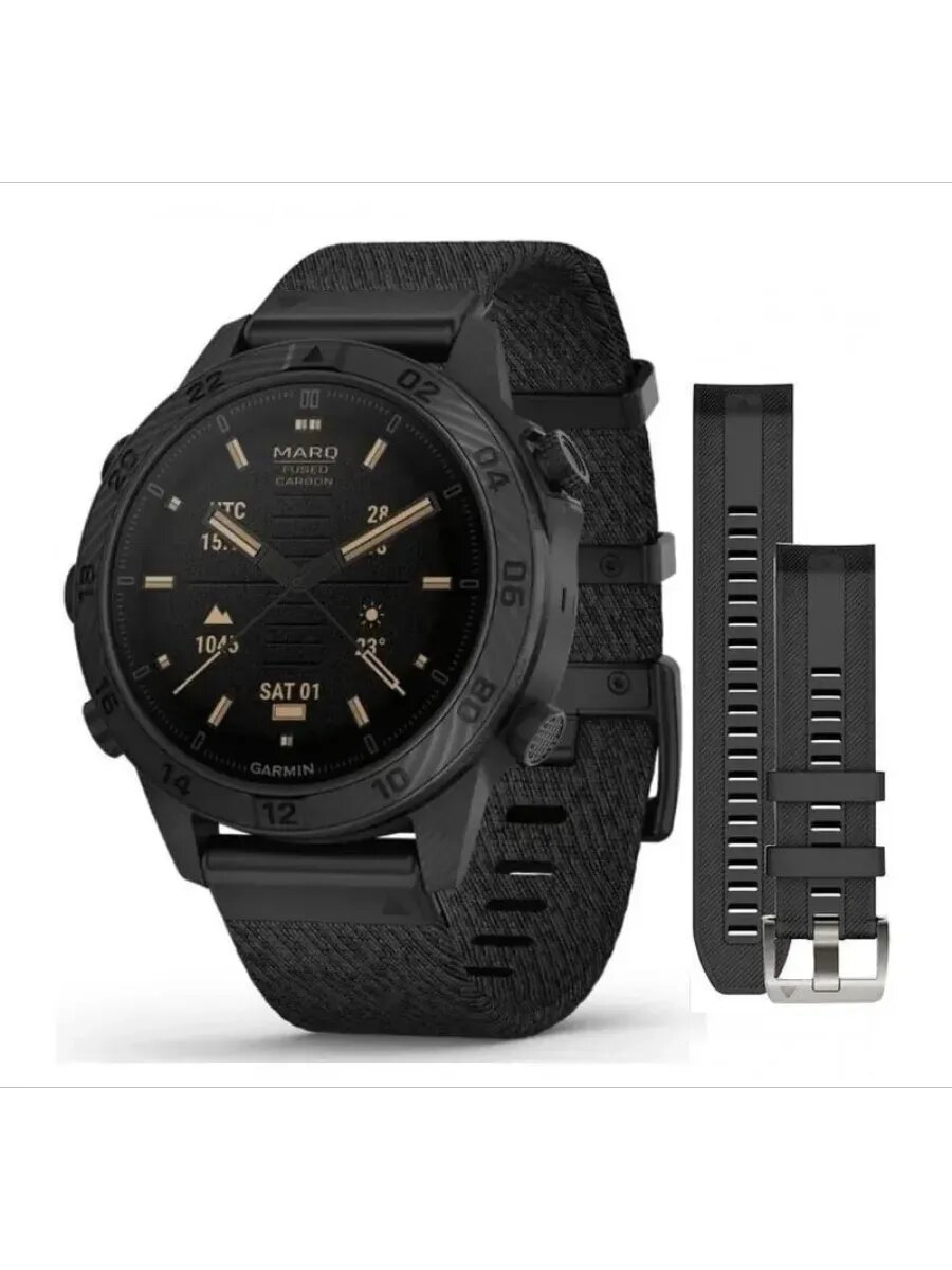 Умные часы Garmin MARQ Gen2 Commander Carbon Edition, AMOLED, WR100, сапфировое стекло