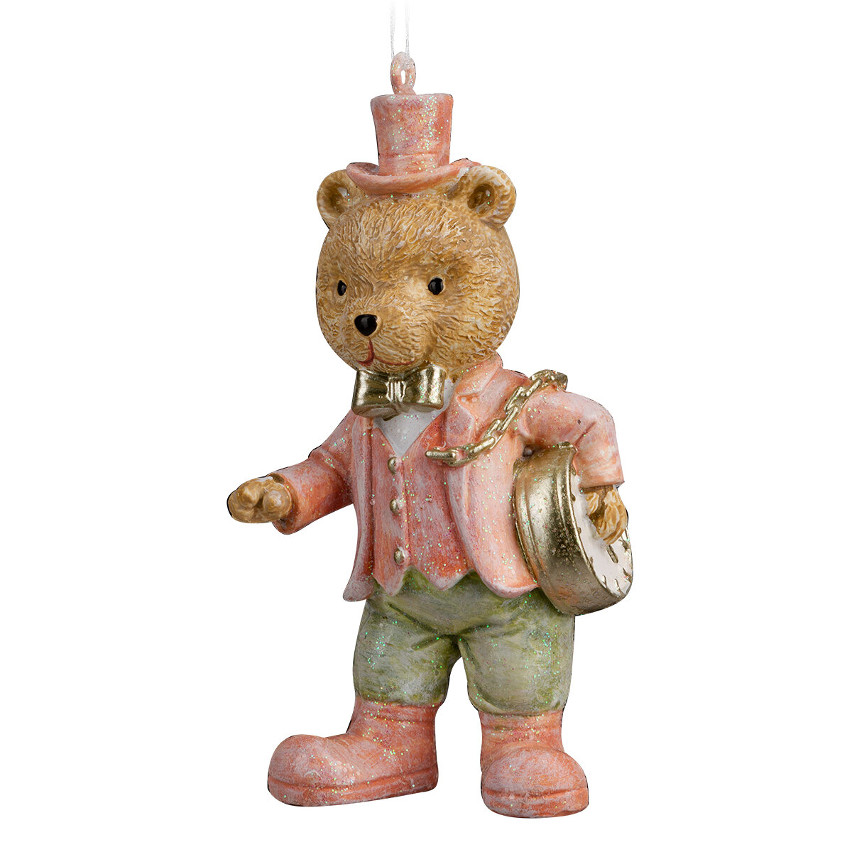 Украшение ErichKrause Decor Медведь с часами пастель 9см