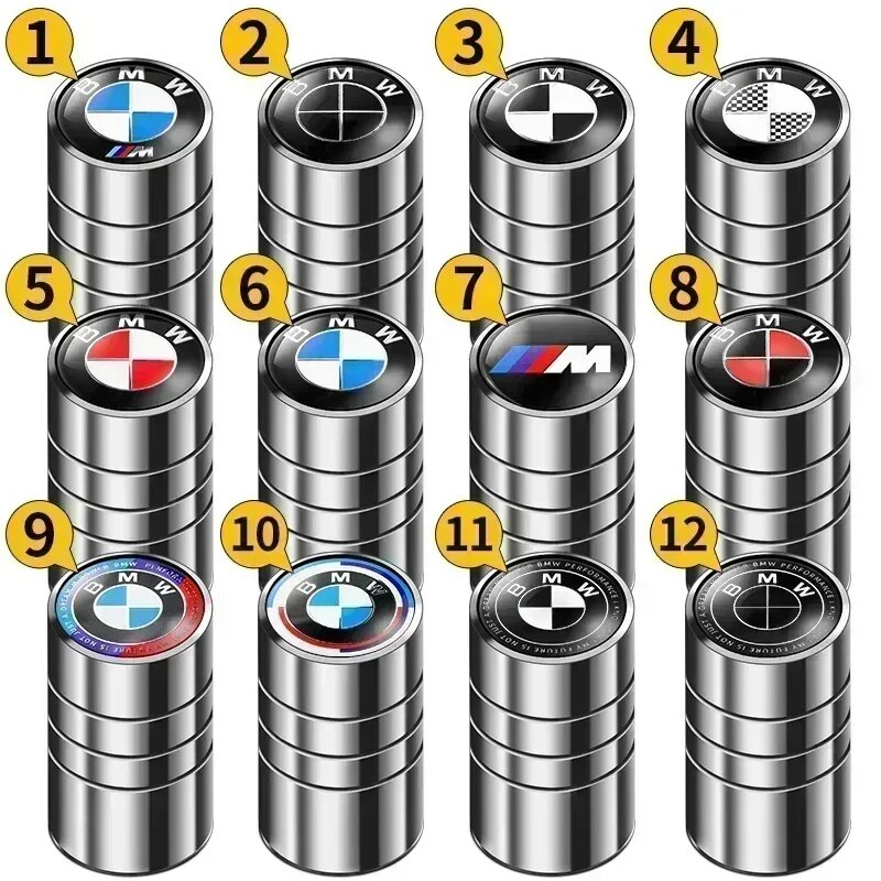 4 шт. алюминиевые круглые колпачки для автомобильных колес для BMW M F10 F20 F30 G03 E43 E53 E63 E84 E83 E90 E92 E93 X1 X5 X6 аксессуары
