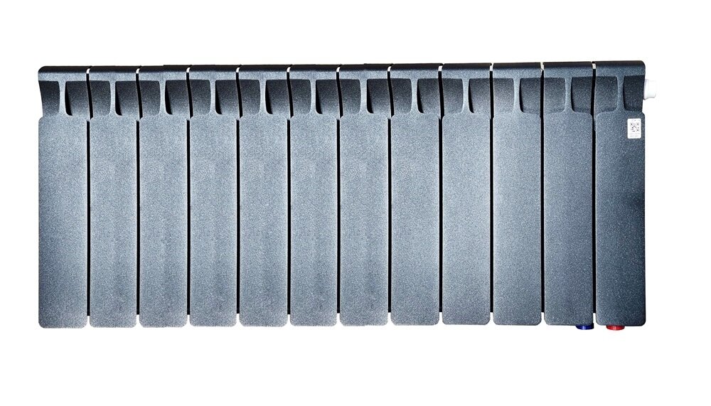 Радиатор биметаллический Rifar Monolit Ventil 350 12 секций Нижнее подключение правое (МVR) цвет антрацит