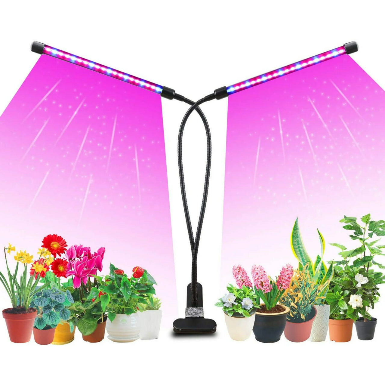 Фитолампа для рассады полный спектр 50 х 50мм 3см 2 ветки