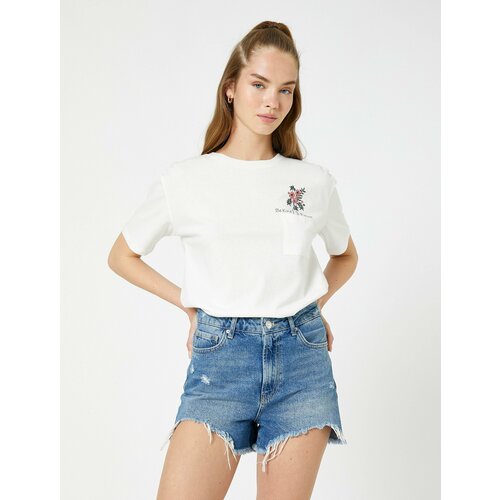 фото Футболка koton, размер xs, бежевый