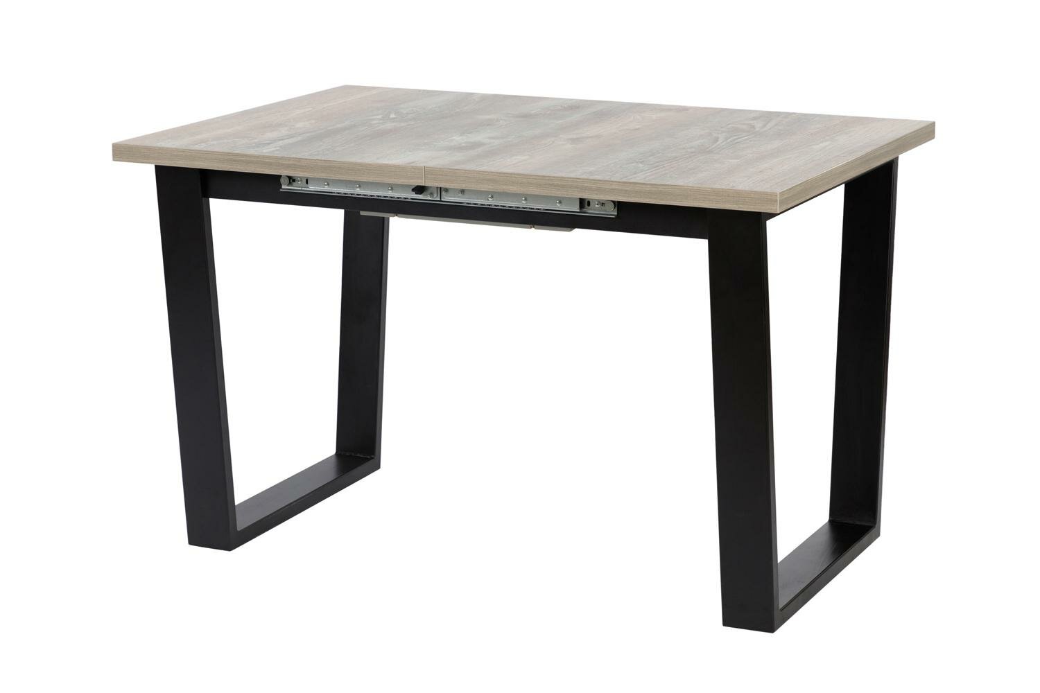 Кухонный стол раздвижной Hoff Reef, 120(159)х75х80 см, цвет бетон пайн, чёрный муар
