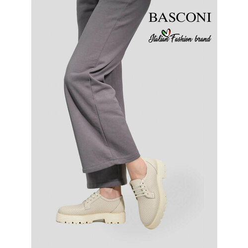 фото Полуботинки basconi, размер 37, бежевый
