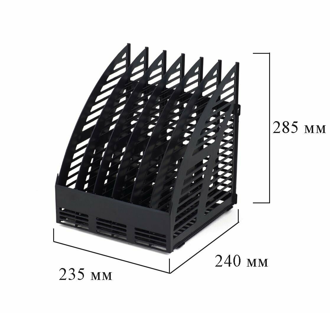 Лоток-органайзер для бумаг вертикальный Attache 240 мм 6 отделений