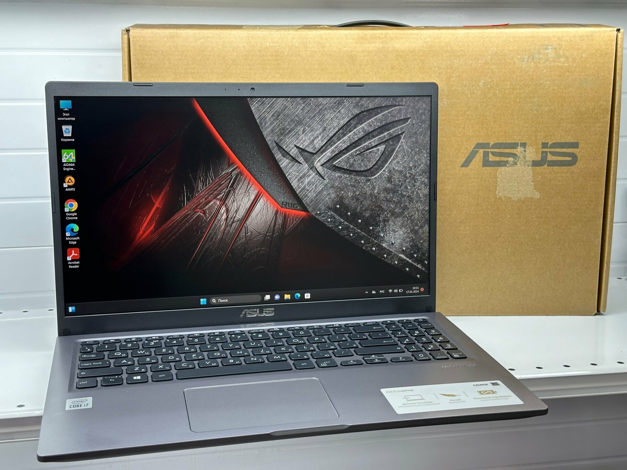 Ноутбук ASUS A516JA-BQ1918, 1920x1080, RAM 16GB, SSD 512GB, Intel Core i7-1065G7, Intel Iris Plus Graphics, Windows 11