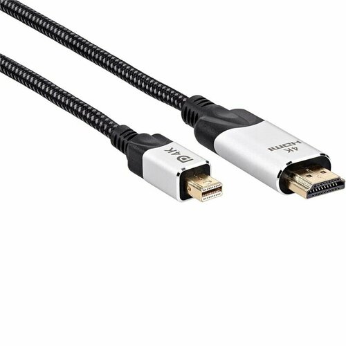 Кабель-переходник VCOM Mini DisplayPort M/HDMI M (CG615M-1.8) комплект 5 штук кабель переходник vcom cg609 1 8m displayport m hdmi m 4k