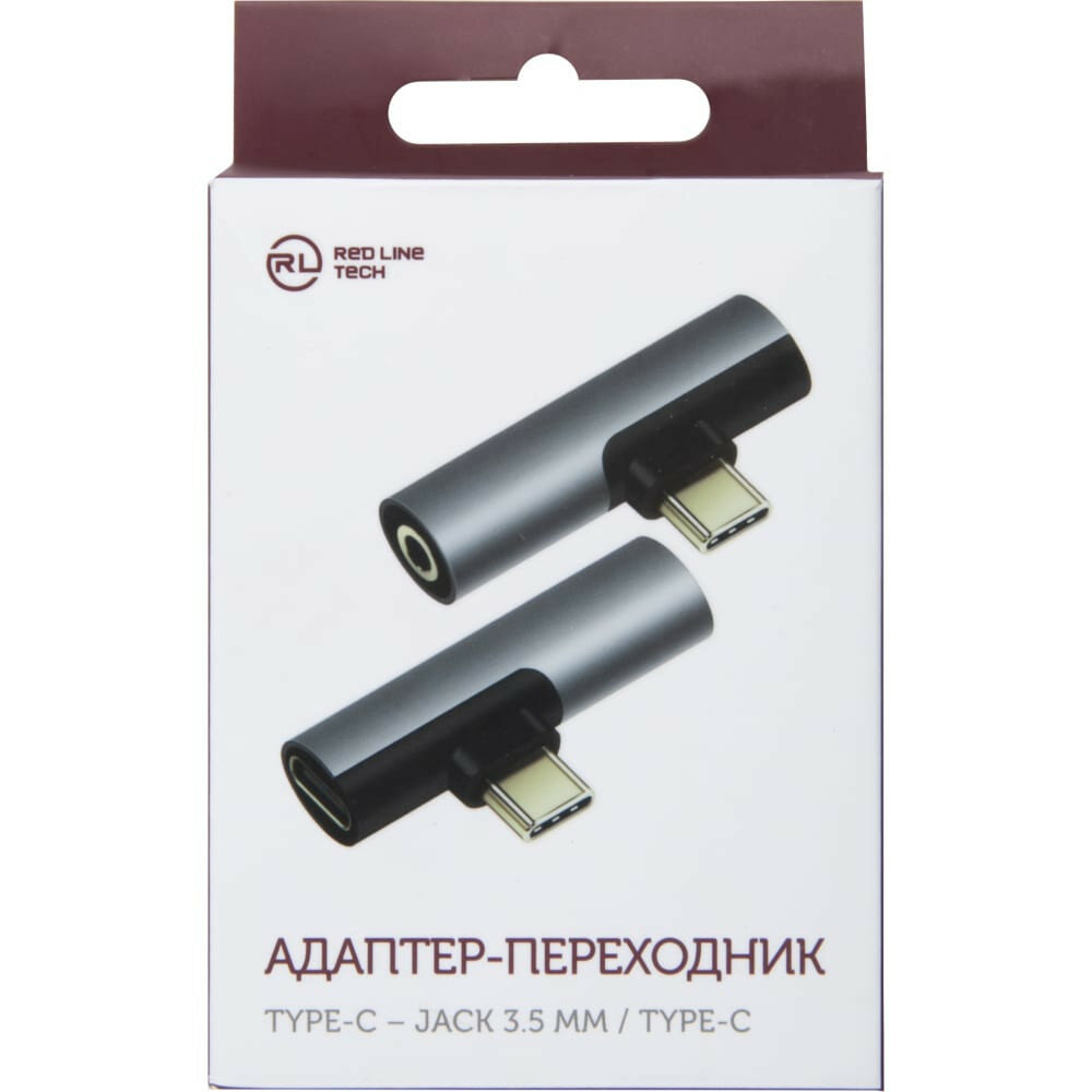 Аксессуар Red Line Type C - Jack 3.5mm/Type-C Grey УТ000018312