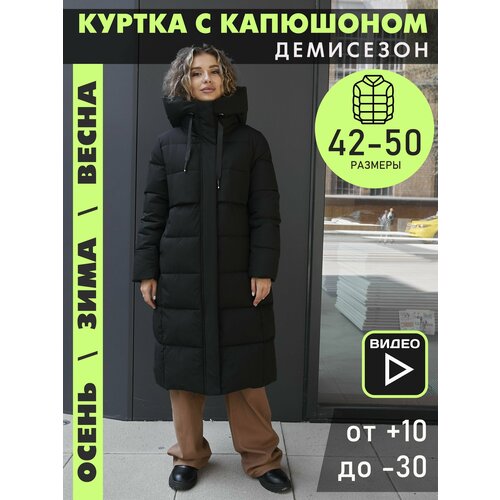 фото Куртка dt fashion, размер 46, черный