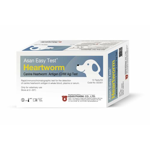 Экспресс-тест Asan Easy Test Heartworm на антиген Dirofilaria immitis у собак, 10 шт.